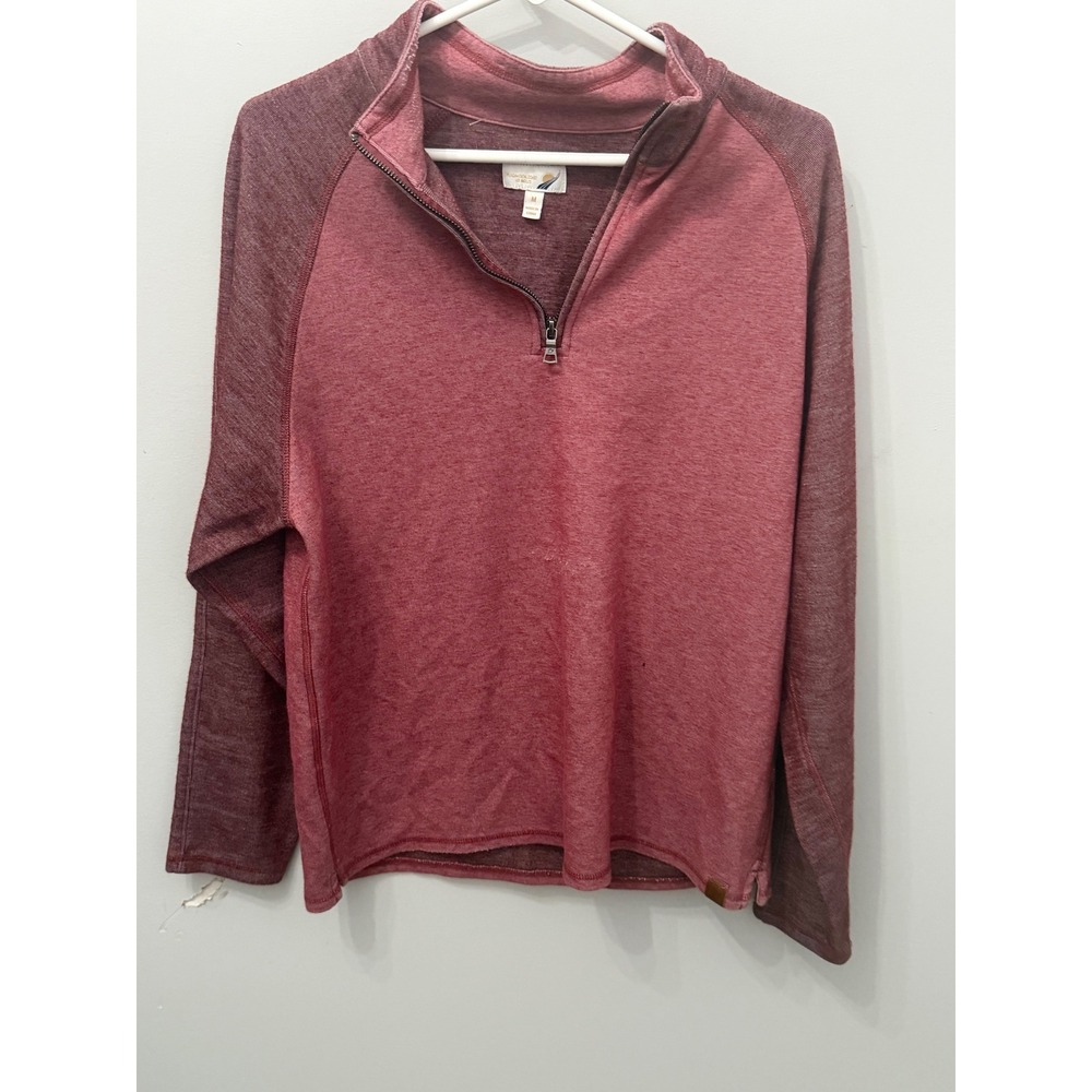 Fundamental Coast The Later On Men's Medium Quarter Zip Pullover Heather Maroon